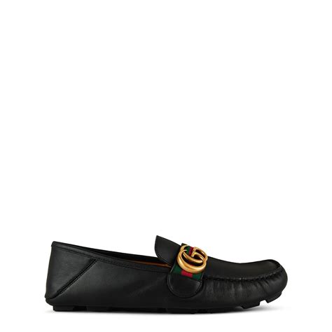 gucci noel gg driver loafers|Gucci leather driver with web.